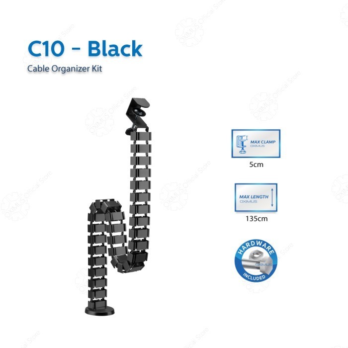 

TERMURAH - Organizer Kabel Protektor Modular Kabel Management Jepit OXIMUS C10