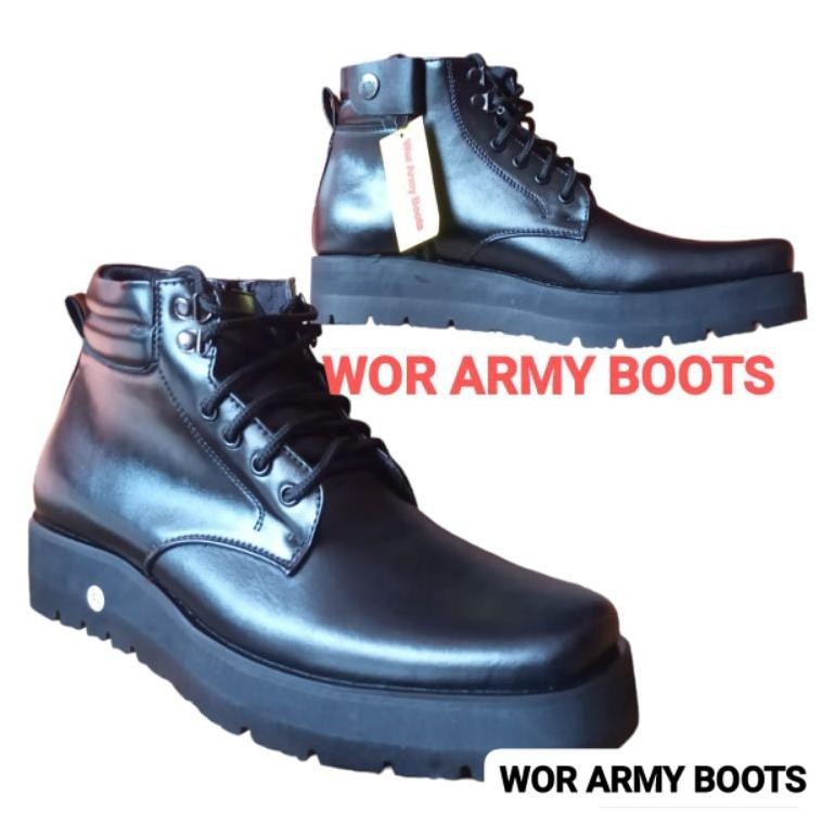 Sepatu Polisi Pdl Pdh Satpam Satpol Pp Polri Security Dishub Asn Type Model P21Tlr Dob Sol Tebal 35C