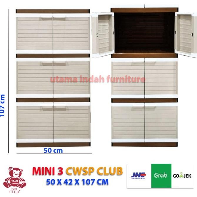 Lemari pakaian / lemari plastik / MINI CLUB 3 susun