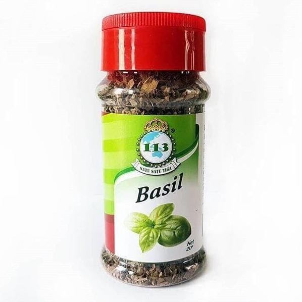 

Bumbu 113 "Satu Satu Tiga" Basil/ Bumbu Masak/ Daun Basil Kering 20G