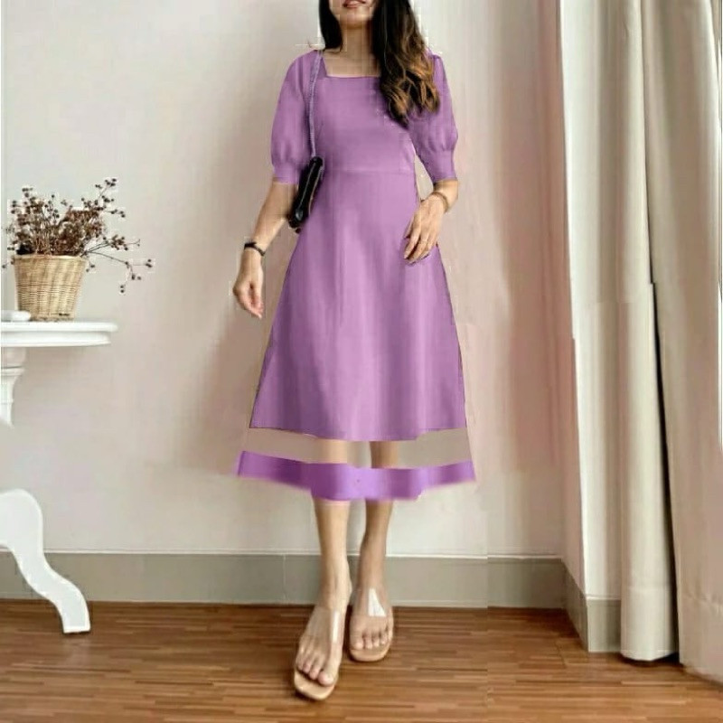 Dress Natal Wanita Pakaian Midi Dreas Gereja Minidress Rok Korean Style Dreaa  Baju Natall Cewek Dre