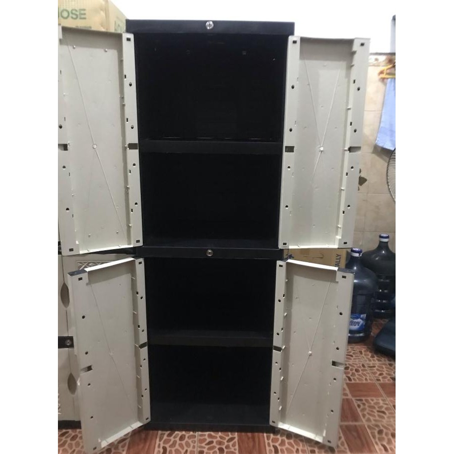 lemari plastik diva mini kaca susun 4