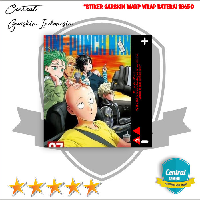 

Wrap* Stiker Wrap Baterai 18650 Saitama 01 Skin Garksin CUSTOM Gratis (2pcs)