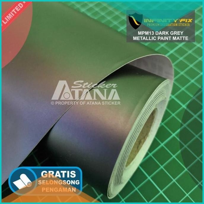 Skotlet Hitam Doff Metalik Scotlet Satin Dop Decal Stiker Motor Mobil