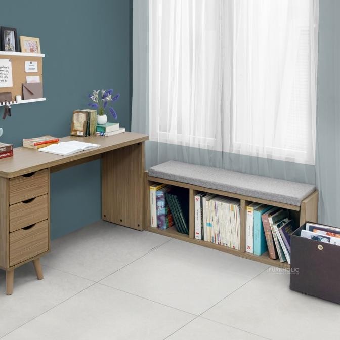 IFURNHOLIC Edwin Bench | Storage Bench Kayu | Kursi Panjang Rak Sepatu