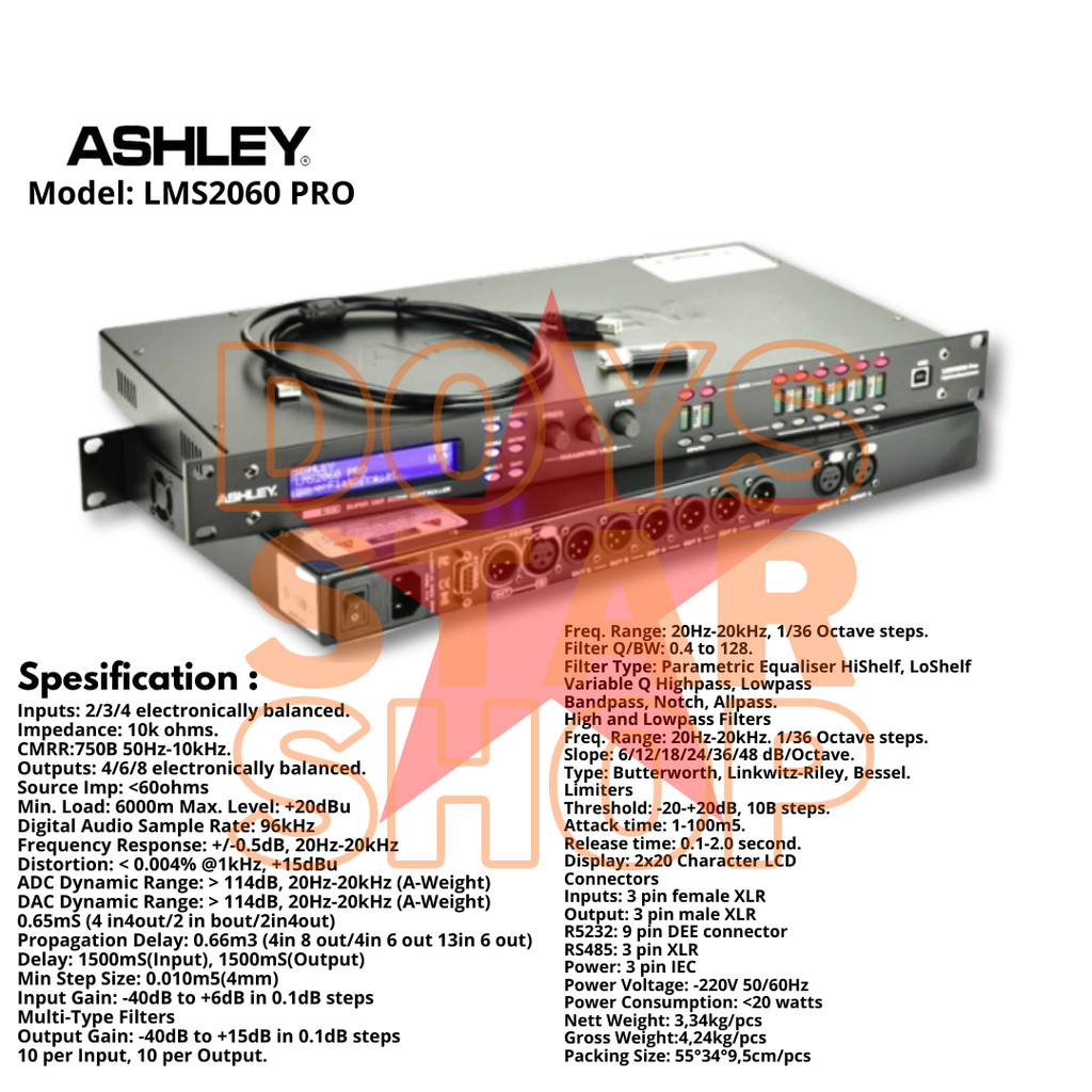 ORIGINAL DLMS SPEAKER MANAGEMENT ASHLEY  LMS2060 PRO
