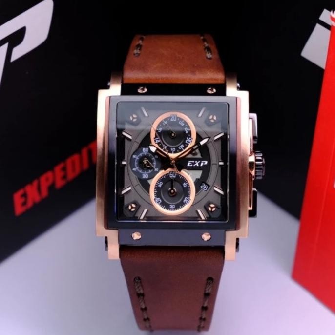 EXPEDITION E6731 / E 6731 Black Rosegold JAM TANGAN Pria
