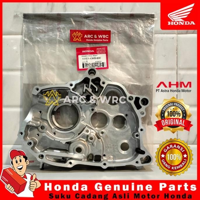 CRANKCASE BLOK BAK OLI MESIN KANAN MOTOR HONDA BLADE 110 KARBU // 11101KWB600 1411T