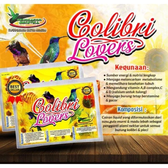 COLIBRI SWEAT LEGEND 1 PAK BANI ALJAWANI NECTAR PAKAN BURUNG KOLIBRI