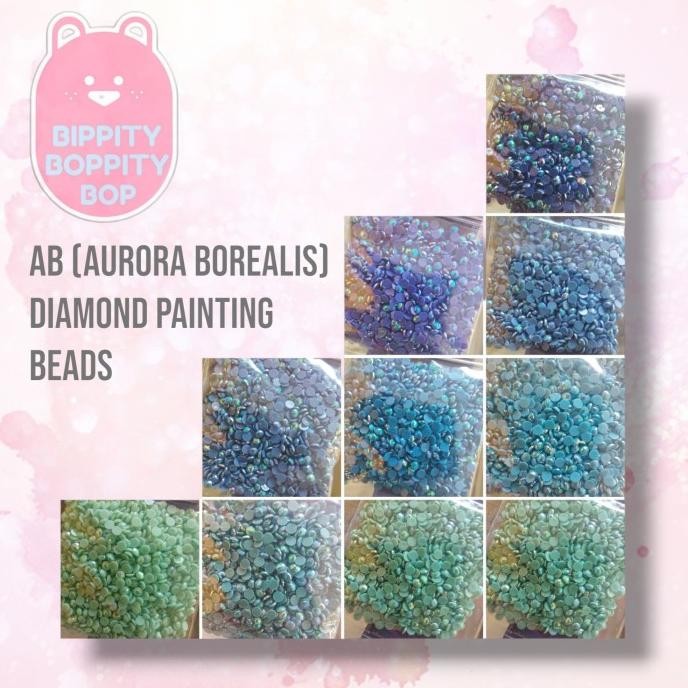 

AB (Aurora Borealis) Diamond Painting Beads, 5D Diamond Drills Round 6
