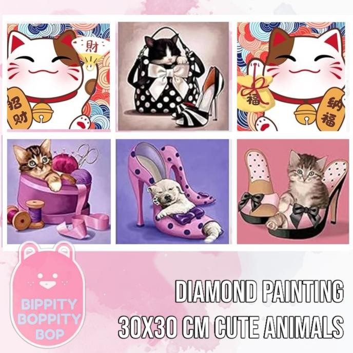 

DIY Diamond Painting 5D Diamond Art Kit Cute Animals 30x30 Round Drill