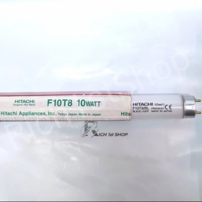 TERMURAH - Lampu TL UV Nyamuk Black Light 10W HITACHI Japan