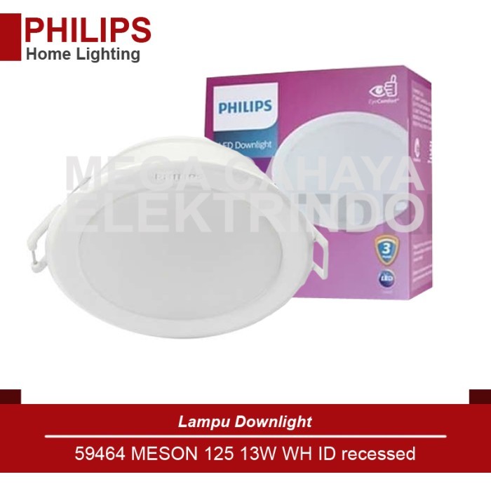 TERBARU - DOWNLIGHT LED PHILIPS 59464 MESON 4" 13 W - LAMPU PLAFON