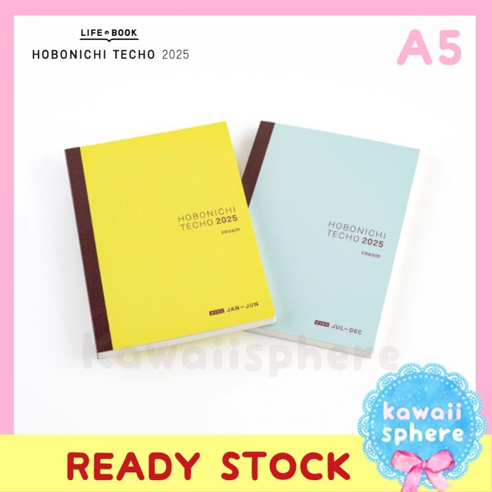 

Hobonichi Techo 2025 A5 Avec Set 2 Book (Jan-Jun , Jul-Dec) Hobonichi 2025 Ready Stock Handcarry