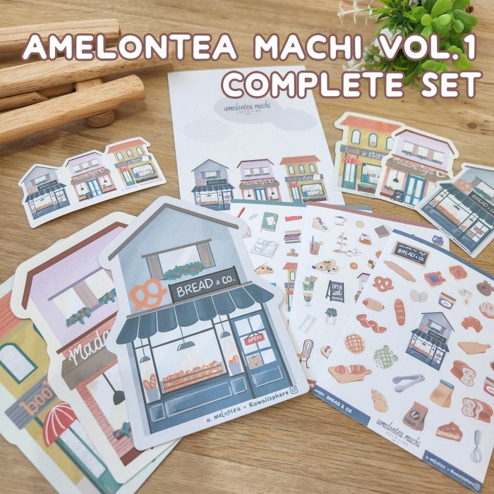 

Amelontea Machi vol.1 Complete Set +Bonus Sticker Deco Sticker