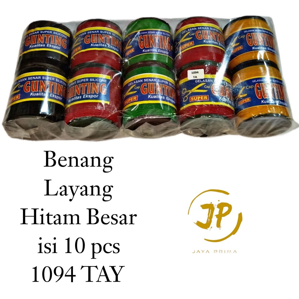 MAINAN ANAK BENANG HITAM BESAR ISI 10