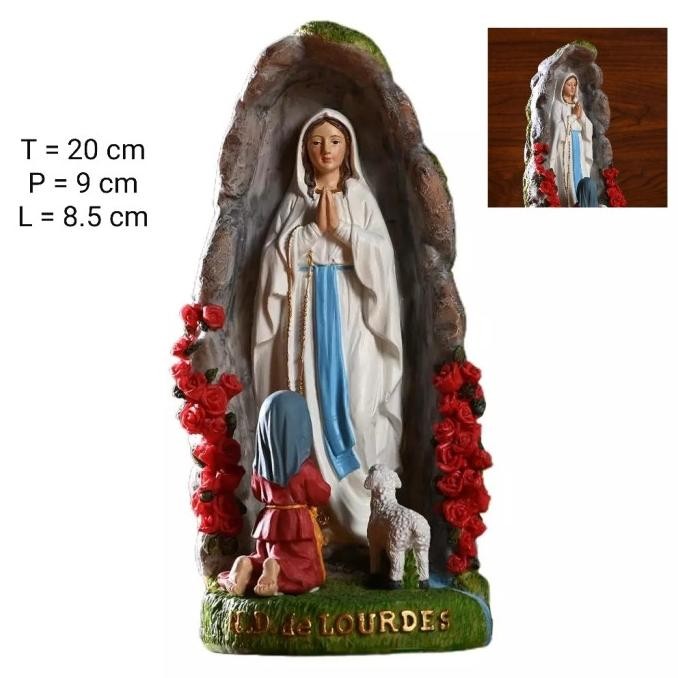 Patung Gua Maria Lourdes Italy / Patung Bunda Maria Lourdes