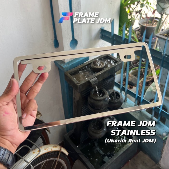 (FRAME AJA) Frame Plate JDM Stainless Dudukan Plat JDM
