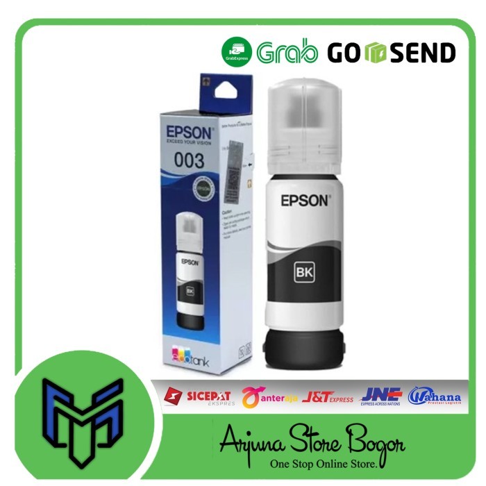 EPSON 003 Tinta Printer Epson L1110 L3110 L3150 ORIGINAL Garansi Uang Kembali - Hitam