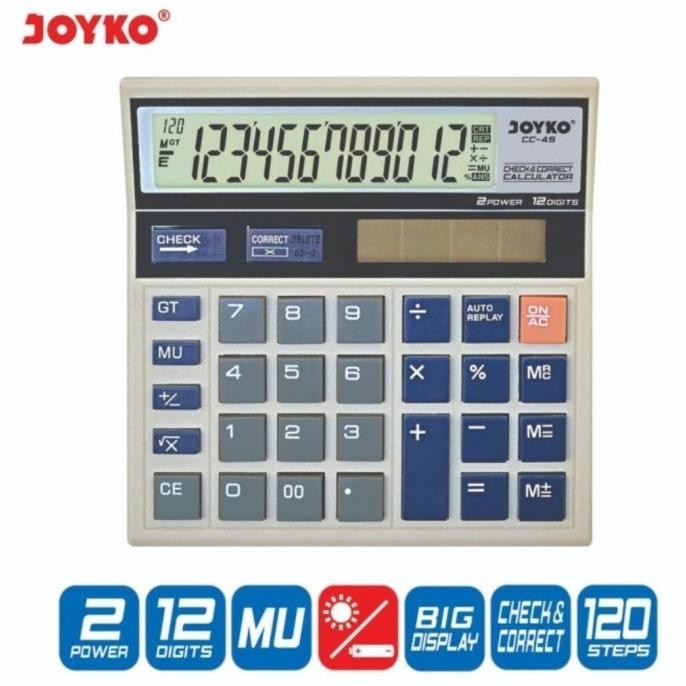 

TERSEDIA KALKULATOR CHECK & CORRECT JOYKO CC-45 - CALCULATOR DESKTOP CC45