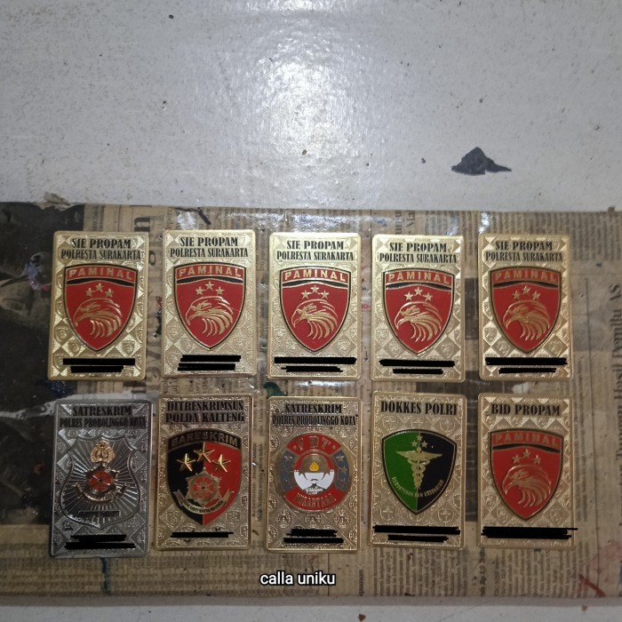 

lencana id card paminal, penyidik pembantu, bareskrim, dokkes polri