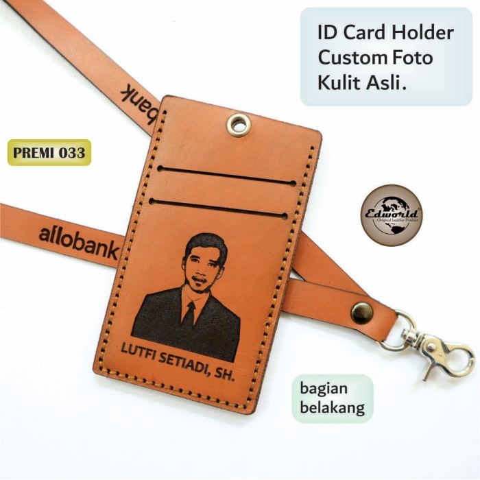 

ID CARD HOLDER + Strap Id dari Kulit Asli Premium