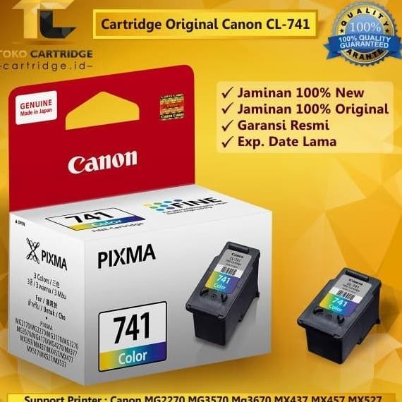 Cartridge Tinta Canon CL741 CL 741 CL-741 ORIGINAL MX397 MX437 MX377