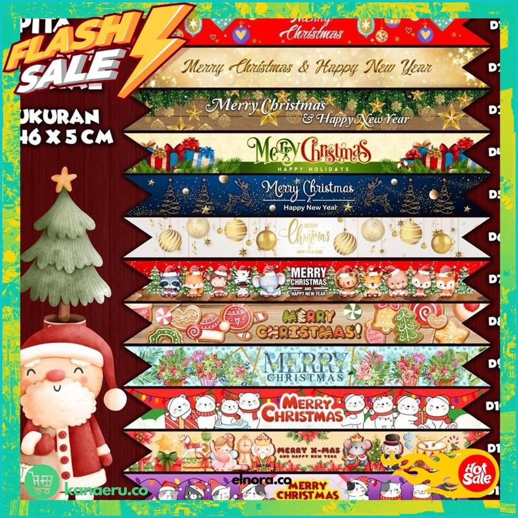 

Label Parcel / Pita Parcel / Paper Belt Selamat Natal Dan Tahun Baru - Merry Christmas And Happy New Year Murah
