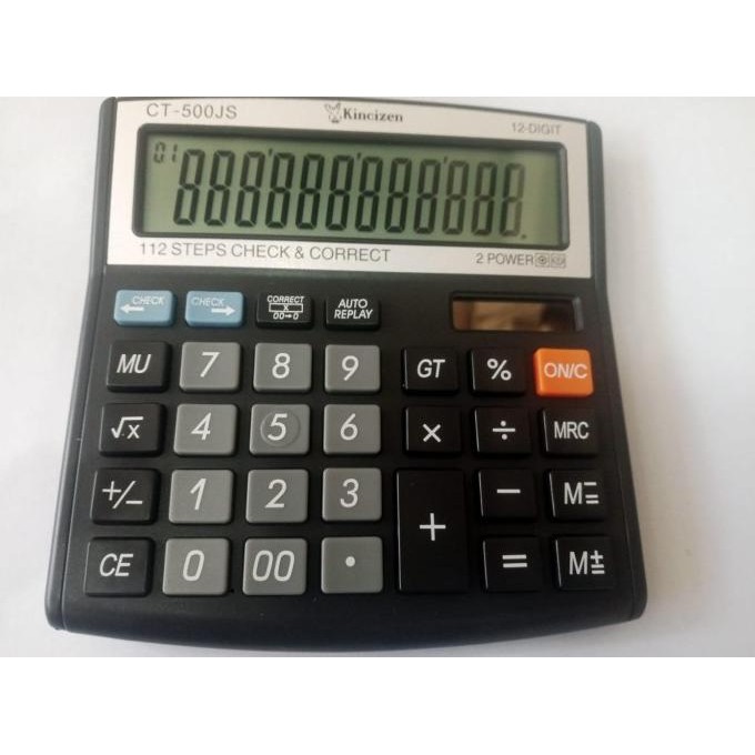 

TERSEDIA CALCULATOR 12 DIGIT CT 500 JS CHECK CORRECT - KALKULATOR MEJA CT 500JS