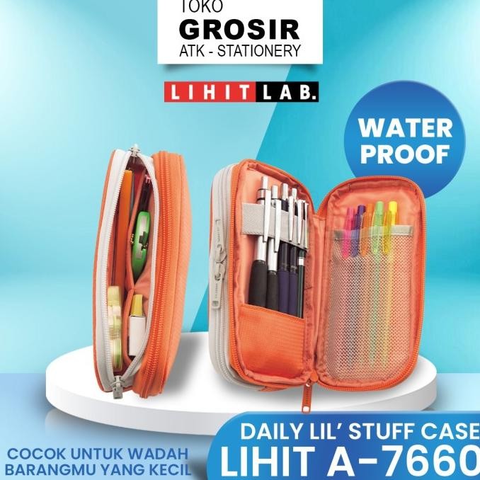 

BEBAS ONGKIR - LIHIT LAB Pen Case Pouch Organizer A-7660 Small