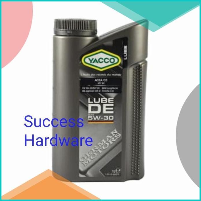 YACCO OLI MESIN MOBIL 5W 30 1L OIL LUBE DE 5W30 1L YACCO 140BZ4 suku