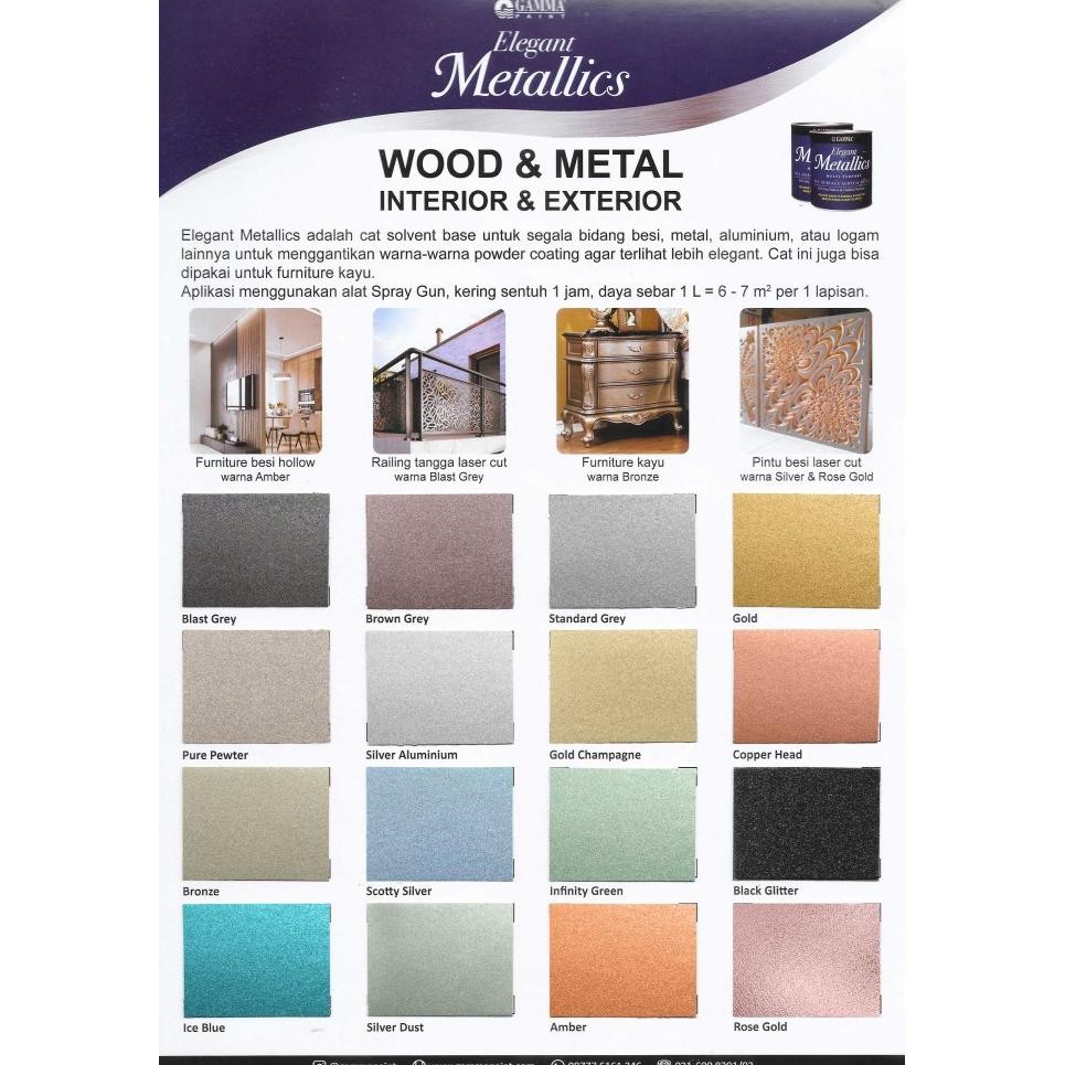 Elegant Metallics - GOLD CHAMPAGNE - Cat Duco Metalik NC Besi & Kayu