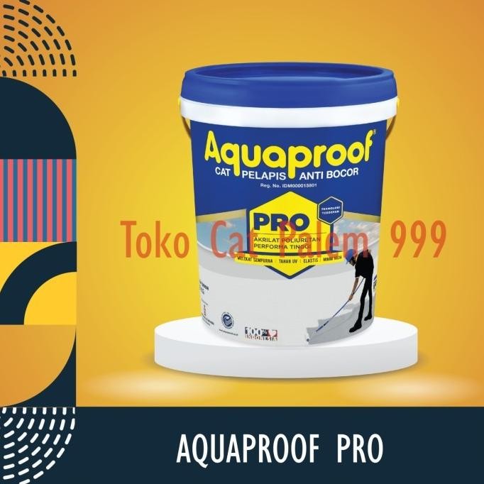 Cat Pelapis Anti Bocor AQUAPROOF PRO warna ABU dan PUTIH ukuran 4 KG