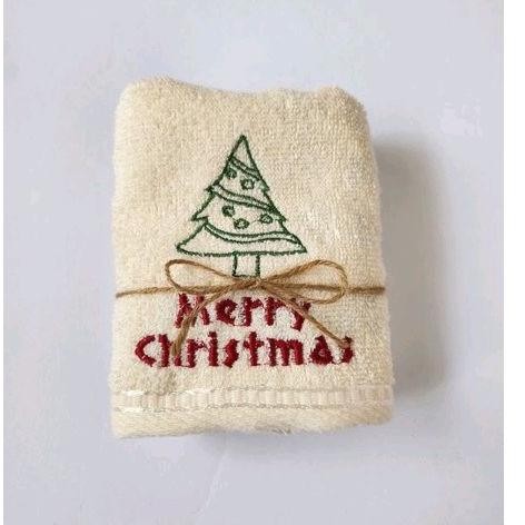 Souvenir Natal/ Hadiah/ Kado Handuk Bordir Merry Christmas