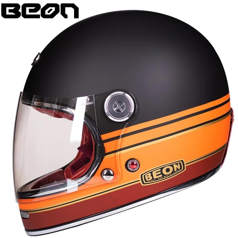 beon full face motorcycle helmet beon b510 fiber glass vintage motocross professional retro helmets 