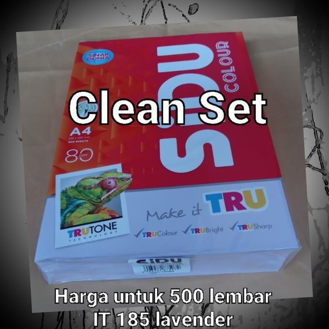 

BEBAS ONGKIR - kertas hvs warna sinar dunia A4 80 gram IT 185 Lavender