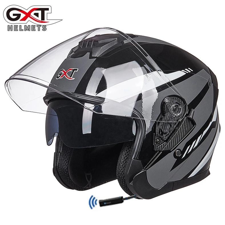 gxt motorcycle helmet headset wireless speaker bluetooth-compatible open face moto casco motobike do