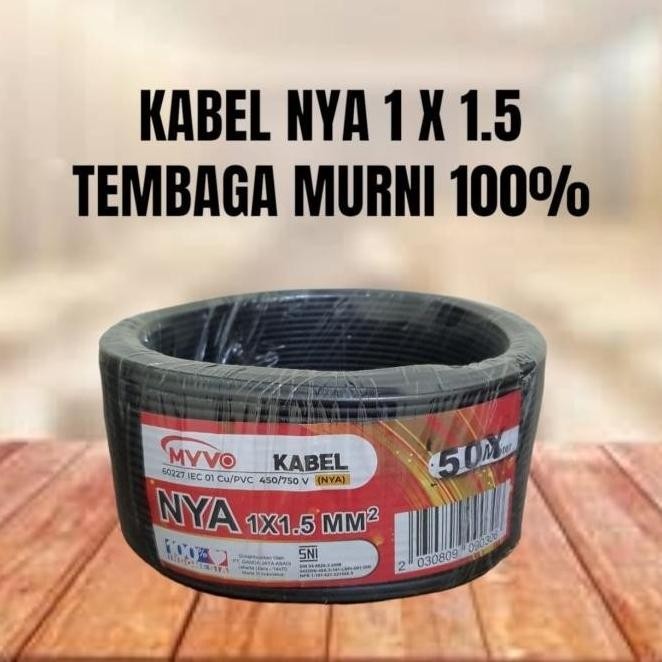 

TERSEDIA KABEL LISTRIK NYA 1 X 1.5MM MYVO TUNGGAL ROLL 50M