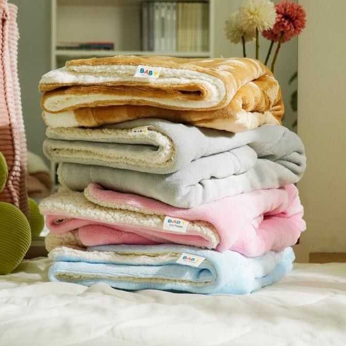 Kintakun Baby Sherpa Non Foil Selimut Bayi Bulu Halus 76x102cm MRS02