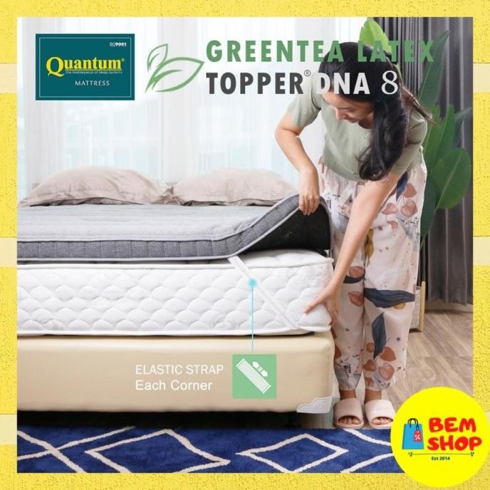 Quantum Mattress Topper Greentea Latex 160x200 Pelapis Kasur Springbed