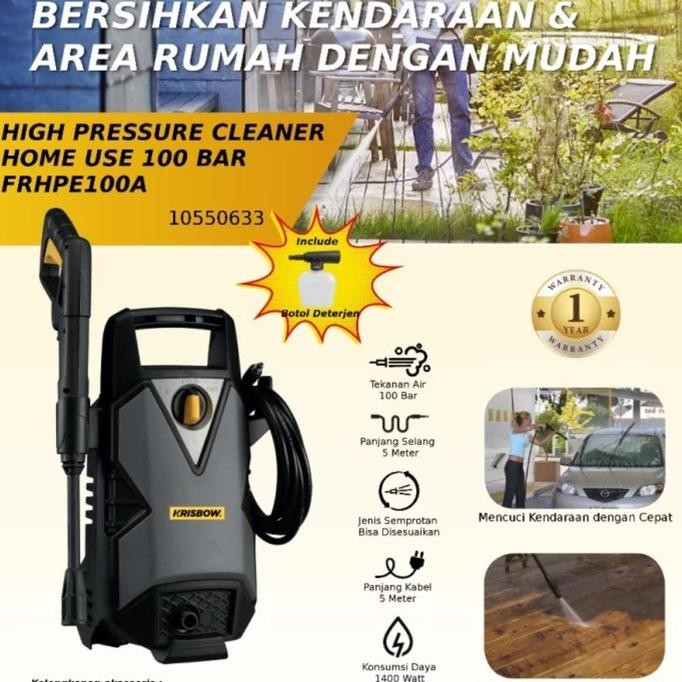 TERMURAH - Mesin Cuci Steam Mobil & Motor Krisbow High pressure 100 bar
