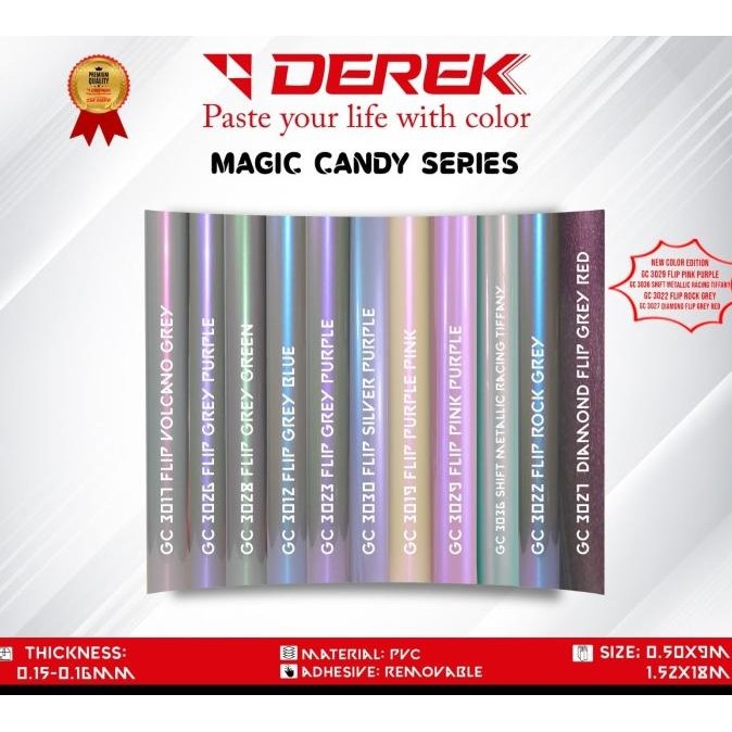 TERBARU - Sticker Magic Candy Derek 50cm (rol)