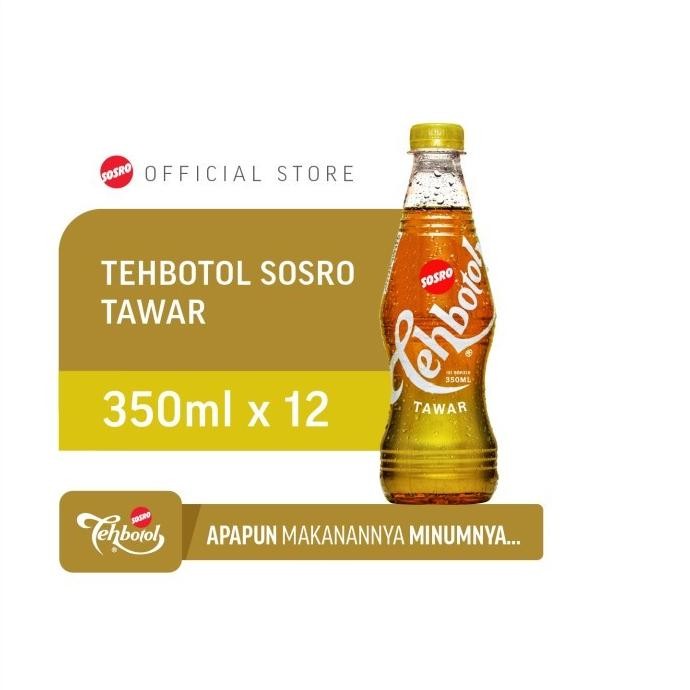 

HOT SALE Tehbotol Sosro PET Tawar 350ml isi 12 pcs