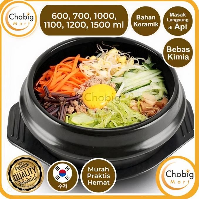 Dong Hwa Ttukbaegi Mangkok Keramik Korea Ceramic Bowl Bibimbap Dolsot GT