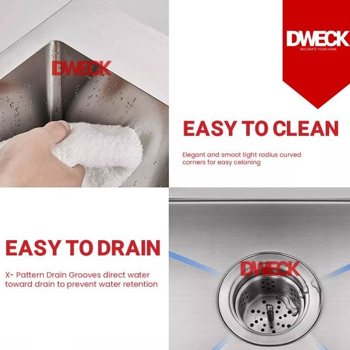 Kitchen Sink 1 Bowl Besar Lengkap / Cucian Piring Stainless 304 Besar