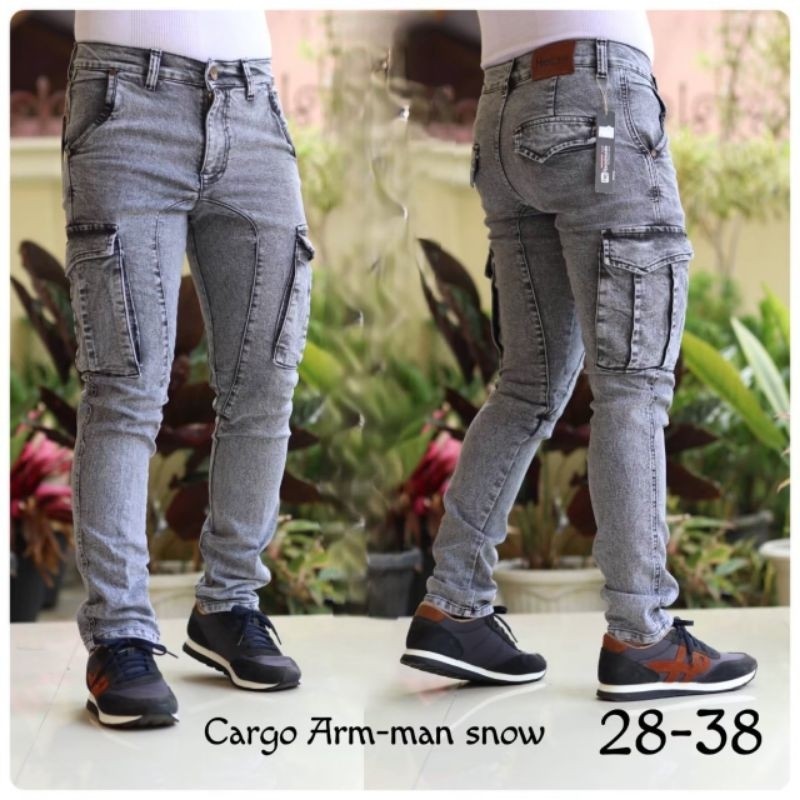 Celana Jeans Cargo Pria Cargo Jeans Panjang Celana Jeans Cargo Ukuran Jumbo Celana Jeans Arm Man