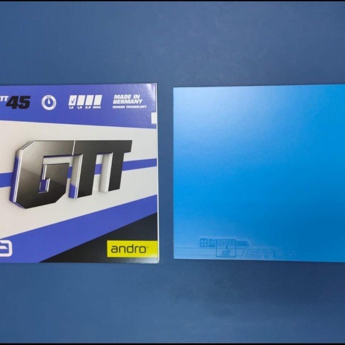 Best Seller Andro Gtt 45 - Karet Pingpong Tenis Meja Spon Tipis Warna Biru & Pink
