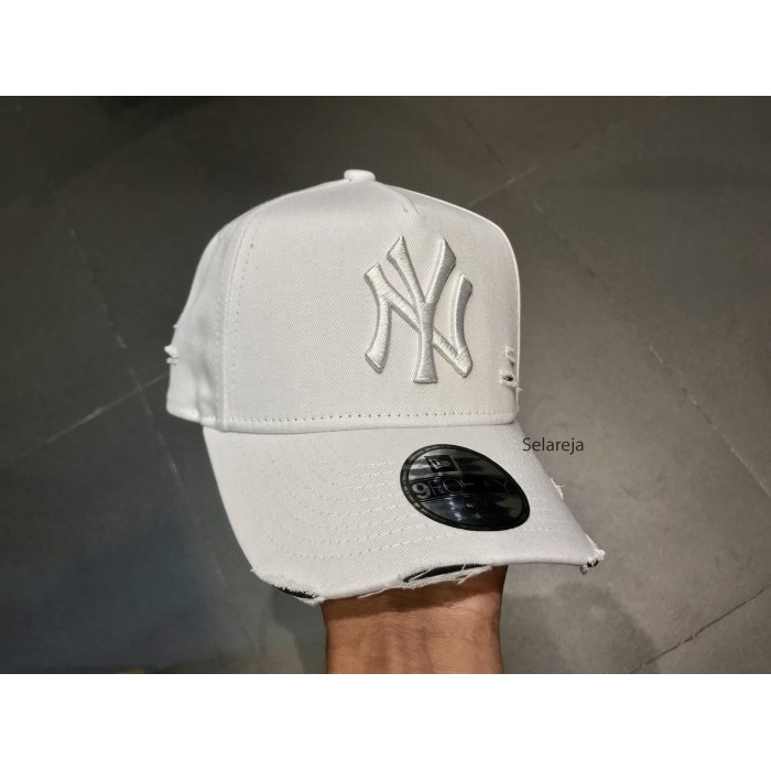 New Era Kids 9Forty A-Frame New York Yankees Damaged White/White Cap