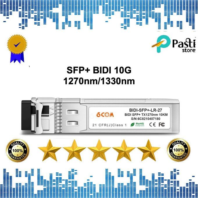 TERMURAH - 6COM,BIDI SFP+ 10G 1270nm/1330nm,SMF,10km,DDM,LC