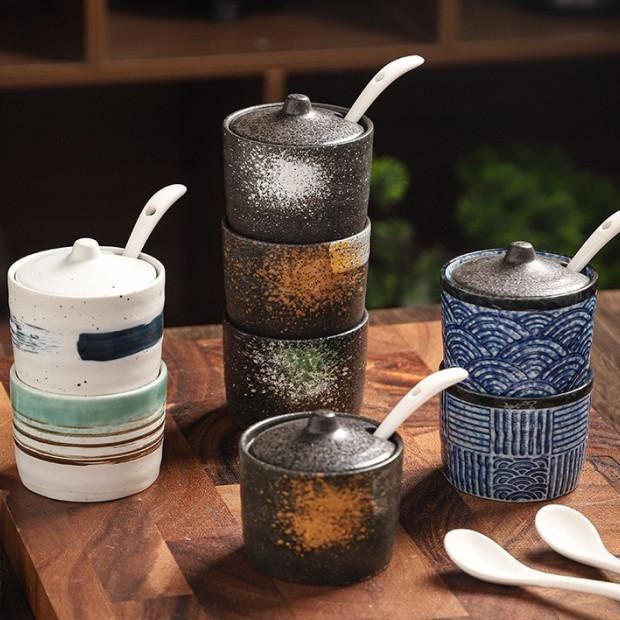 

Petitemaison Japan Series Wadah Bumbu Kerak Jepang Untuk Wasabi Jahe Cabe Bubuk